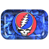 Grateful Dead x Pulsar Rolling Tray Kit | 11"x7" | Steal Your Face Swirls - Discreet Smoker